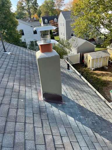 Stucco Chimney Repair Result from First Rate Roofing and Chimney